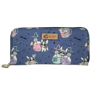 Waterproof Boba Frenchie Long Wallet Fits Phone & Bills